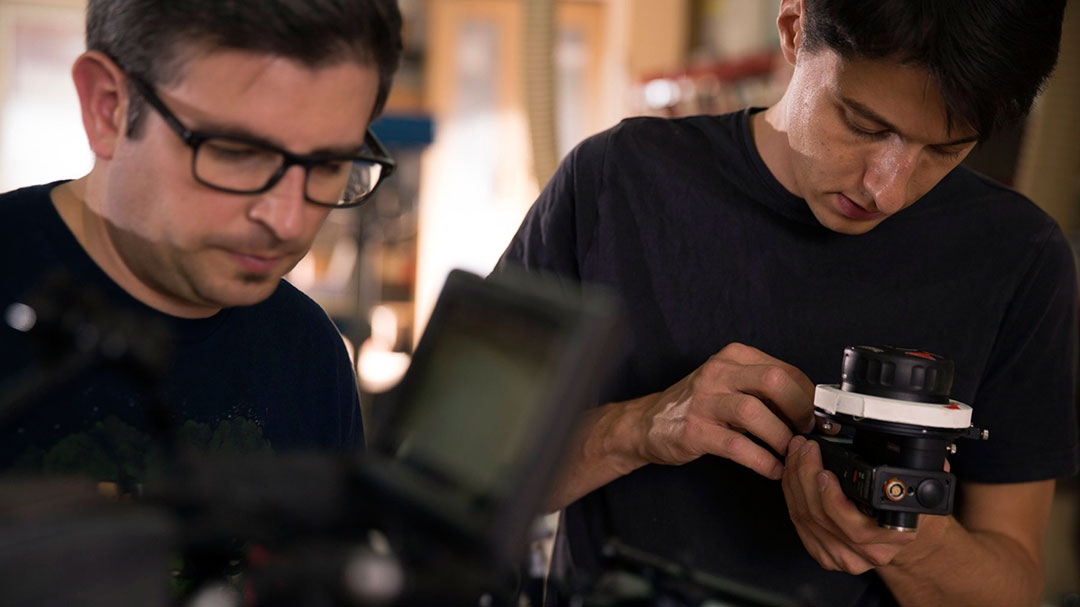 Die Crew von Guave Motion arbeitete konzentriert am Video-Dreh zur Business Software von bexio.