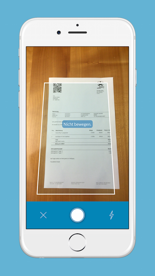 Mit der bexio Scanner App Belege und weitere Dokumente einfach scannen.